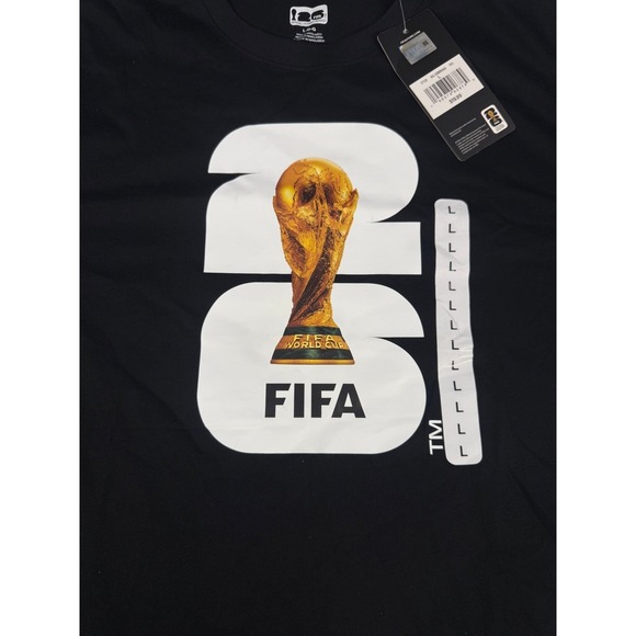 Fifa Other - FIFA World Cup 2026 Mens T-Shirt Black Trophy Graphic Outerstuff NWT LARGE